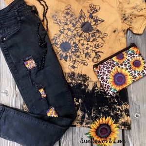 Sunflower patched jeans